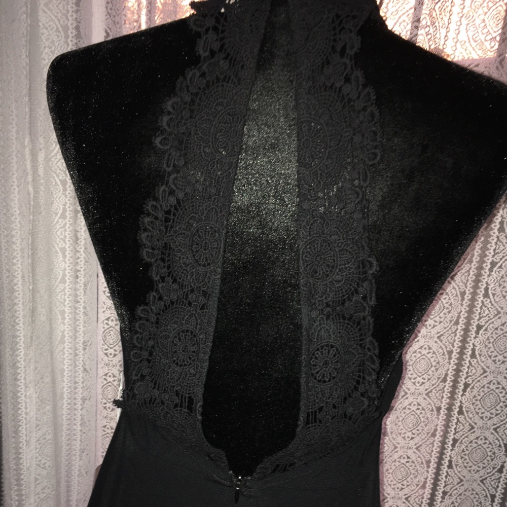 Halter Lace Back Dress